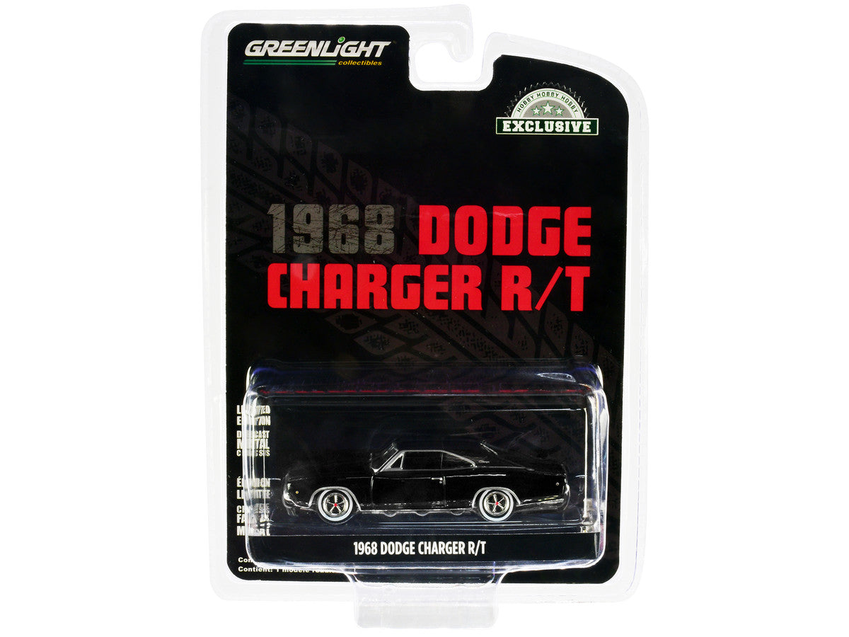 1:64 1968 Dodge Charger R/T -- Black -- Greenlight