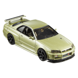 1:43 Nissan Skyline R34 GTR V-Spec II NUR Nismo -- Green -- Hot Wheels