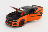 1:24 2017 Chevrolet Camaro ZL1 -- Harley-Davidson Orange/Black -- Maisto