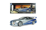 (Pre-Order) 1:18 Brian's Nissan R34 Skyline GTR -- Silver/Blue -- Fast & Furious -- Solido