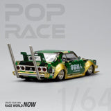 1:64 Nissan Skyline C210 -- Bosozoku Style Green/Gold -- Pop Race x BAPE
