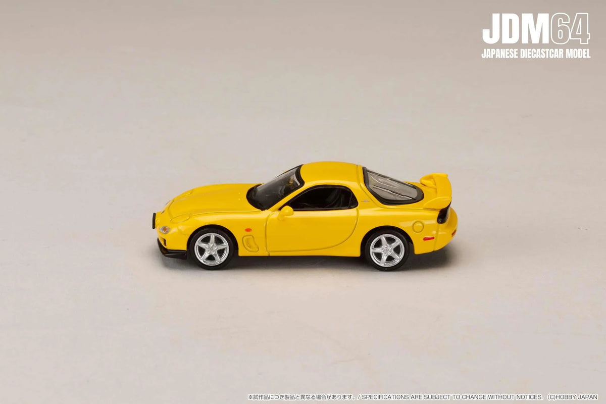 1:64 Mazda RX-7 (FD3S) Type R Bathurst R -- Sunburst Yellow -- Hobby J