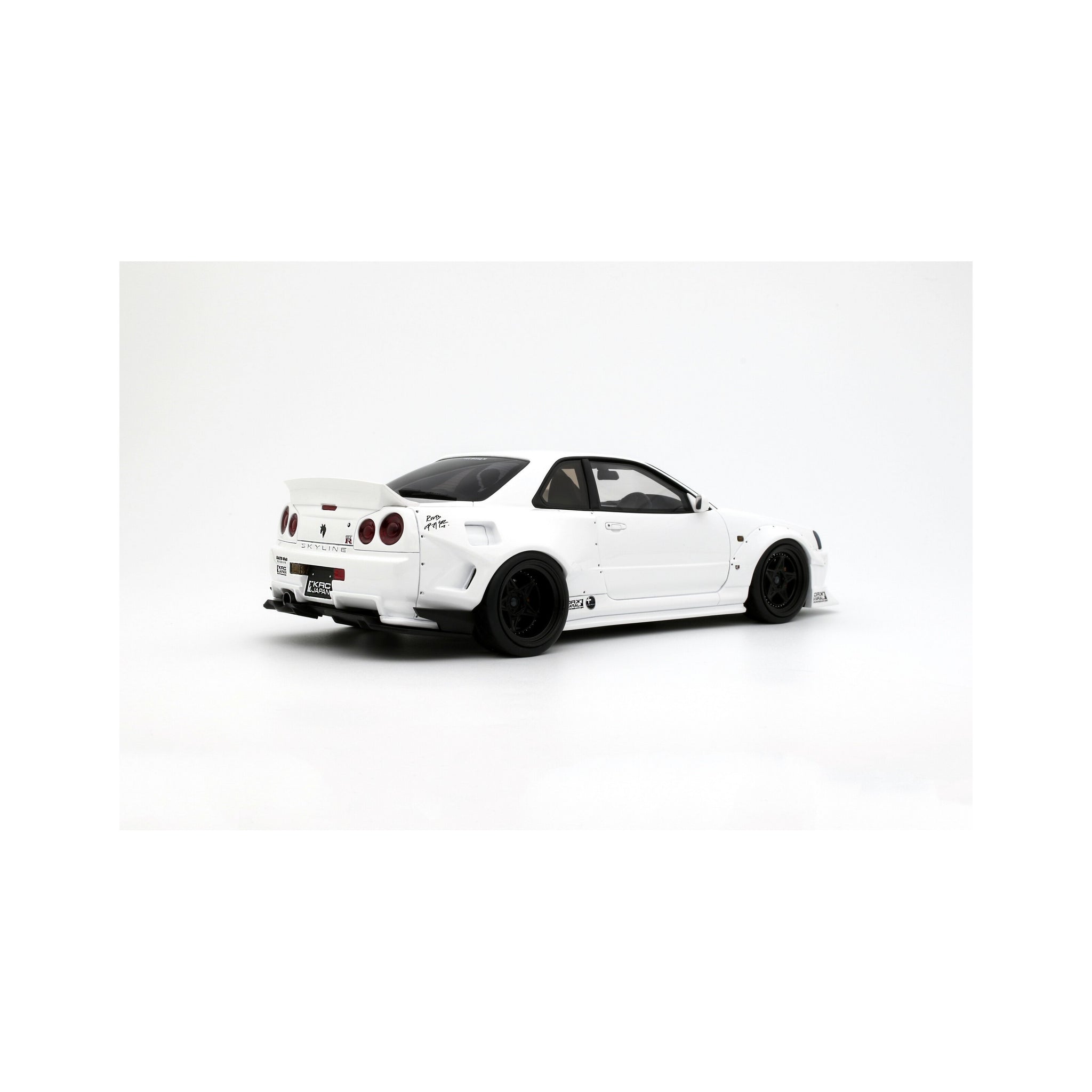1:18 Nissan Skyline GT-R R34 Widebody by KRC -- White -- Ottomobile OT