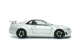 1:18 Nissan Skyline GT-R (R34) Z-Tune -- Silver -- Solido