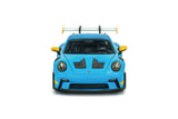 1:43 Porsche 911 (992) GT3 RS 2023 -- Riviera Blue w/Yellow Stripe -- Solido