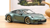 1:18 Porsche 911 (992) GT3 Coupe 2021 -- Green Metallic w/Gold Wheels -- Norev