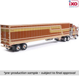 1:64 1976 Kenworth K100 Aerodyne with Modern Trailer -- Brown -- IXO Models