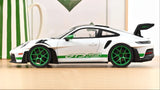 1:12 Porsche 911 (992) GT3 RS Coupe 2022 -- White w/Green Accents -- Norev