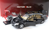 1:18 Mercedes S-Class S600L W221 Limousine - Obsidian Black -- Motorhelix M82204