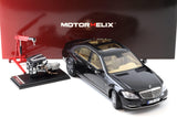 1:18 Mercedes S-Class S600L W221 Limousine - Obsidian Black -- Motorhelix M82204