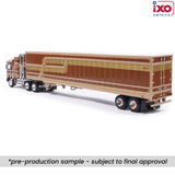 1:64 1976 Kenworth K100 Aerodyne with Modern Trailer -- Brown -- IXO Models
