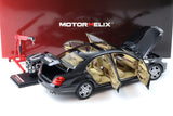 1:18 Mercedes S-Class S600L W221 Limousine - Obsidian Black -- Motorhelix M82204
