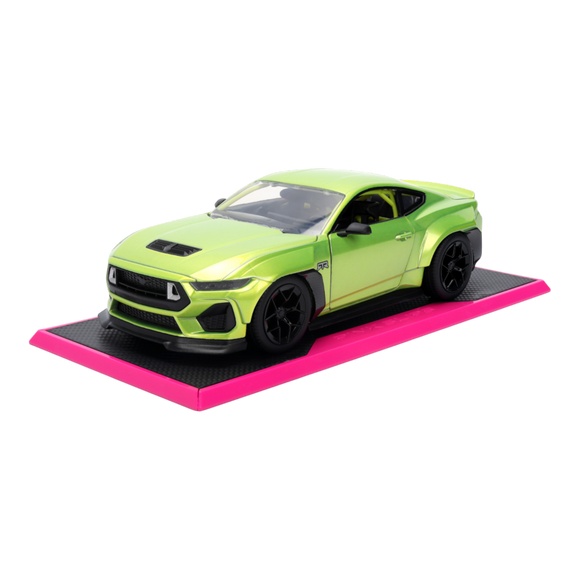 1:24 2025 Ford Mustang RTR Spec 5-D -- Lime Green -- JADA: Pink Slips