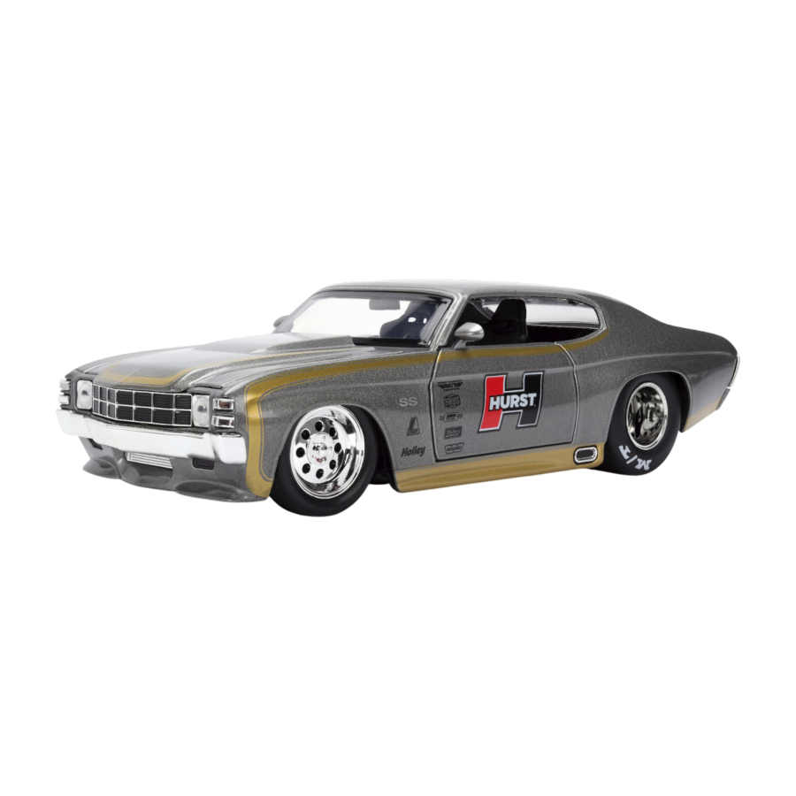 1:24 1971 Chevrolet Chevelle -- Grey/Gold Hurst -- JADA: Big Time Musc
