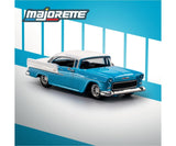 1:64 1955 Chevrolet Bel Air -- Blue/White -- Majorette: Collection Deluxe
