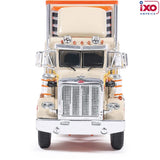 1:64 1973 Peterbilt 359 with Modern Trailer -- Orange / Cream -- IXO Models