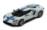 1:43 Ford GT 2017 -- White w/ Blue Stripes -- IXO Models