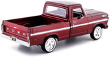 1:24 1969 Ford F-100 Pickup Truck -- Burgundy Red -- MotorMax