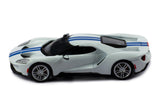 1:43 Ford GT 2017 -- White w/ Blue Stripes -- IXO Models
