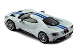 1:43 Ford GT 2017 -- White w/ Blue Stripes -- IXO Models