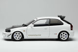 (Pre-Order) 1:18 Honda Civic Type-R (EK9) J's Racing -- White w/CF Bonnet -- Motorhelix M85013