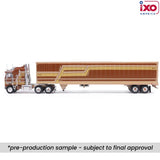 1:64 1976 Kenworth K100 Aerodyne with Modern Trailer -- Brown -- IXO Models
