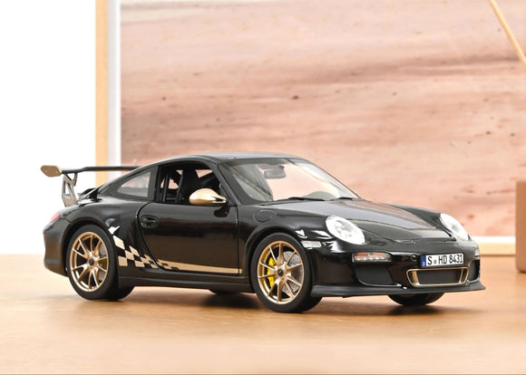 1:18 Porsche 911 (997-2) GT3 RS 2009 -- Black w/Gold Accents -- Norev