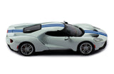 1:43 Ford GT 2017 -- White w/ Blue Stripes -- IXO Models