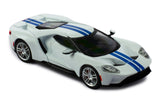 1:43 Ford GT 2017 -- White w/ Blue Stripes -- IXO Models