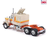 1:64 1973 Peterbilt 359 with Modern Trailer -- Orange / Cream -- IXO Models