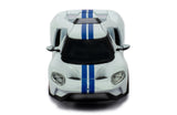 1:43 Ford GT 2017 -- White w/ Blue Stripes -- IXO Models