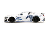 1:24 2024 Ford Mustang Dark Horse -- White/Blue -- JADA: Big Time Muscle