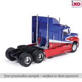 1:64 1990 Ford Aeromax -- Red / Blue -- IXO Models Truck
