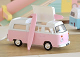 1:43 Volkswagen Kombi T2b Camper Van -- Light Pink / White -- Norev