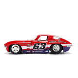 1:24 1963 Chevrolet Corvette -- #63 Red/White/Blue -- JADA: Big Time Muscle