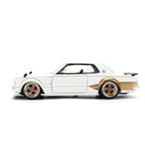 1:24 1971 Nissan Skyline 2000 GT-R -- White/Gold -- JADA: JDM Tuners