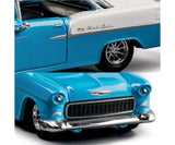 1:64 1955 Chevrolet Bel Air -- Blue/White -- Majorette: Collection Deluxe
