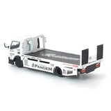 (Pre-Order) 1:64 Hino 300 Flatbed Tow Truck PANDEM -- White -- Pop Race
