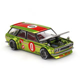 1:64 Datsun KAIDO 510 Wagon OG -- Flo Yellow -- Kaido House x Mini GT KHMG164
