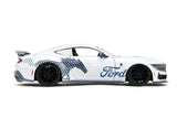 1:24 2024 Ford Mustang Dark Horse -- White/Blue -- JADA: Big Time Muscle