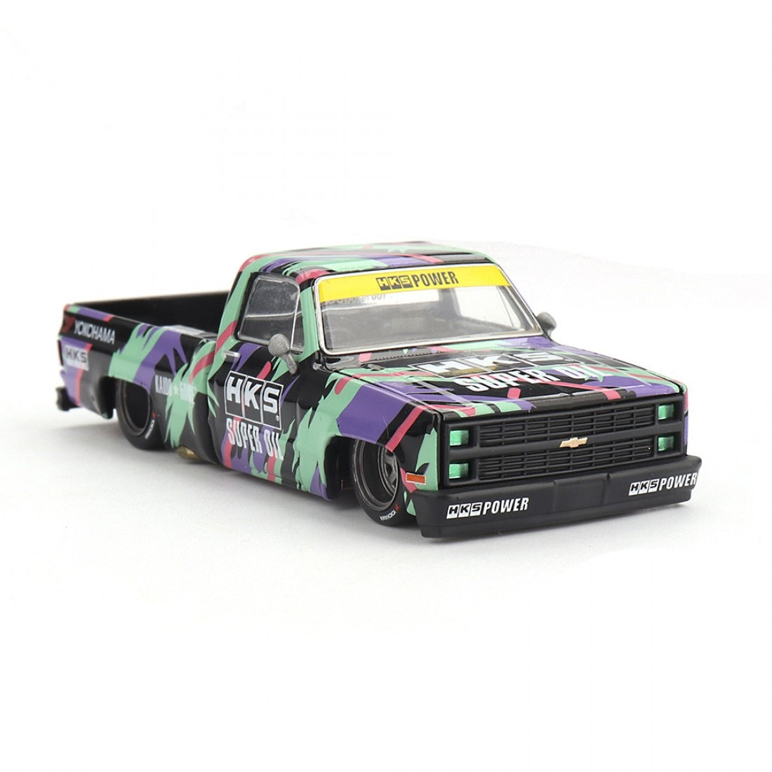 1:64 Chevrolet Silverado KAIDO V1 -- HKS -- Kaido House x Mini GT KHMG
