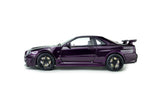 1:18 Nissan Skyline GT-R (R34) Z-Tune -- Midnight Purple -- Solido