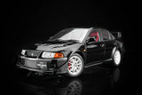 (Pre-Order) 1:18 Mitsubishi Lancer Evolution VI GSR T.M.E -- Pyrenees Black -- Motorhelix M84303