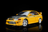 (Pre-Order) 1:18 Mitsubishi Lancer Evolution VI GSR T.M.E -- Yellow w/CF Bonnet -- Motorhelix