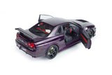 1:18 Nissan Skyline GT-R (R34) Z-Tune -- Midnight Purple -- Solido