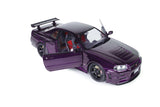 1:18 Nissan Skyline GT-R (R34) Z-Tune -- Midnight Purple -- Solido
