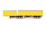 1:50 T-Liner B-Double Trailer -- Yellow/Black -- Drake Truck ZT09359