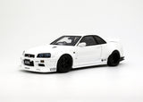 1:18 Nissan Skyline GT-R R34 Widebody by KRC -- White -- Ottomobile OT1135