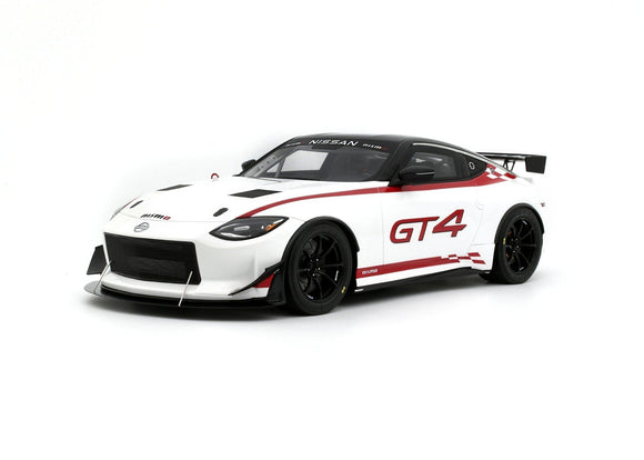 1:18 Nissan Z GT4 -- White w/Black & Red -- Ottomobile OT1124