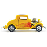 1:24 1932 Ford Coupe -- Yellow w/Flames -- MotorMax: Kult Klassics
